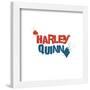 Gallery Pops DC Comics Harley Quinn - Diamonds and Spades Stencil Logo Wall Art-Trends International-Framed Gallery Pops