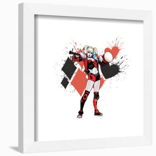 Gallery Pops DC Comics Harley Quinn - Harley Hearts and Diamonds Wall Art-Trends International-Framed Gallery Pops