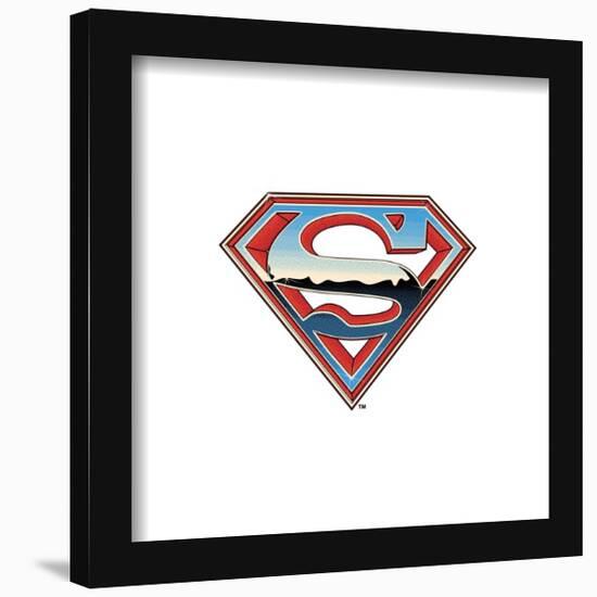 Gallery Pops DC Comics Superman - Man of Steel S-Shield Icon Wall Art-Trends International-Framed Gallery Pops