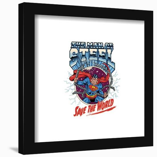 Gallery Pops DC Comics Superman - Man of Steel Save The World Graphic Wall Art-Trends International-Framed Gallery Pops