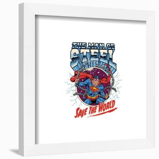 Gallery Pops DC Comics Superman - Man of Steel Save The World Graphic Wall Art-Trends International-Framed Gallery Pops