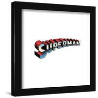 Gallery Pops DC Comics Superman - Man of Steel Superman Text Logo Wall Art-Trends International-Framed Gallery Pops