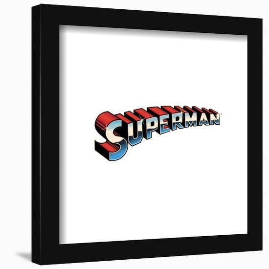 Gallery Pops DC Comics Superman - Man of Steel Superman Text Logo Wall Art-Trends International-Framed Gallery Pops