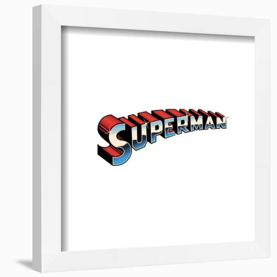 Gallery Pops DC Comics Superman - Man of Steel Superman Text Logo Wall Art-Trends International-Framed Gallery Pops