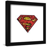 Gallery Pops DC Comics Superman - S-Shield Comic Mosaic Logo Wall Art-Trends International-Framed Gallery Pops