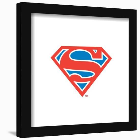 Gallery Pops DC Comics Superman - S-Shield Logo Red White Blue Wall Art-Trends International-Framed Gallery Pops