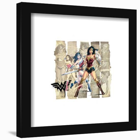 Gallery Pops DC Comics - Wonder Woman Artifact Collage Wall Art-Trends International-Framed Gallery Pops