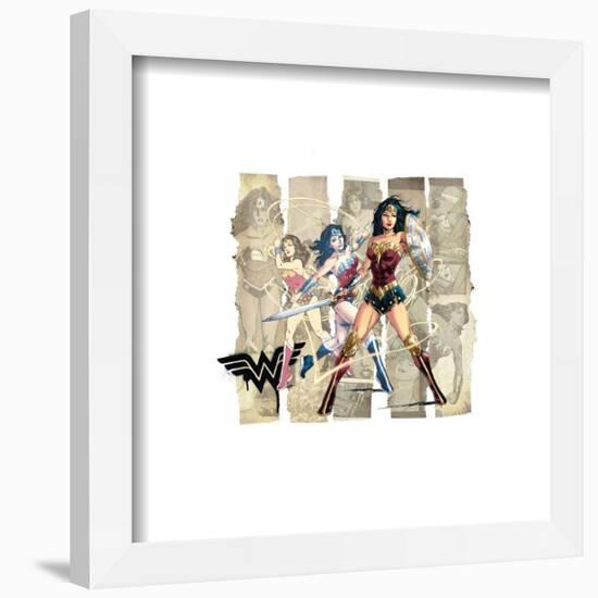 Gallery Pops DC Comics - Wonder Woman Artifact Collage Wall Art-Trends International-Framed Gallery Pops