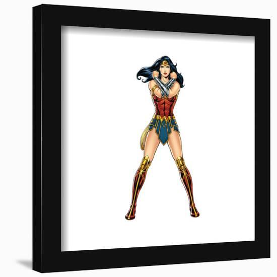 Gallery Pops DC Comics Wonder Woman - Bracelets Crossed Pose Wall Art-Trends International-Framed Gallery Pops