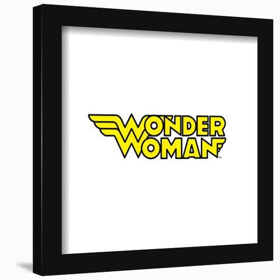 Gallery Pops DC Comics Wonder Woman - Classic Text Logo Wall Art-Trends International-Framed Gallery Pops