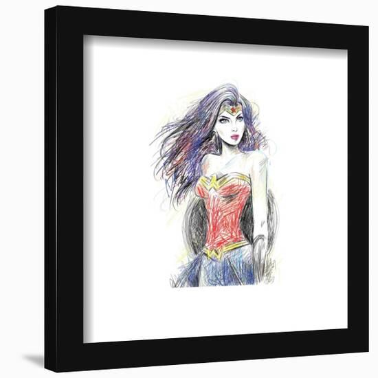 Gallery Pops DC Comics Wonder Woman - Color Sketch Wall Art-Trends International-Framed Gallery Pops