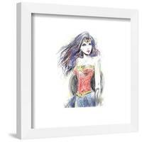 Gallery Pops DC Comics Wonder Woman - Color Sketch Wall Art-Trends International-Framed Gallery Pops