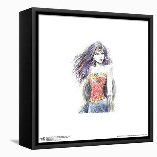 Gallery Pops DC Comics Wonder Woman - Color Sketch Wall Art-Trends International-Framed Stretched Canvas