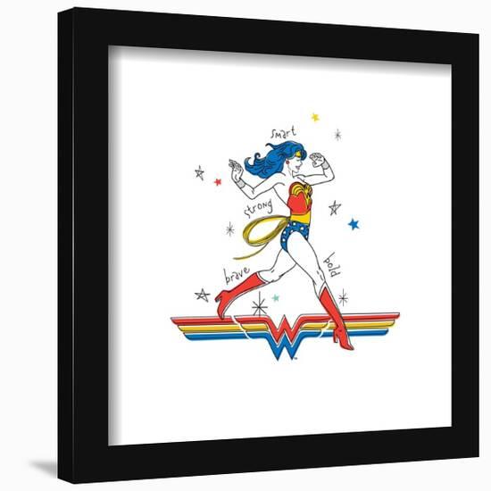 Gallery Pops DC Comics Wonder Woman - Doodle Sketch Wall Art-Trends International-Framed Gallery Pops