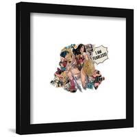 Gallery Pops DC Comics - Wonder Woman Fearless Collage Wall Art-Trends International-Framed Gallery Pops