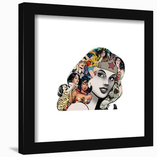 Gallery Pops DC Comics - Wonder Woman Headshot Collage Wall Art-Trends International-Framed Gallery Pops