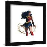 Gallery Pops DC Comics Wonder Woman - Minimalist Wonder Woman Lasso Pose Wall Art-Trends International-Framed Gallery Pops