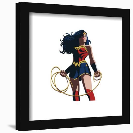 Gallery Pops DC Comics Wonder Woman - Minimalist Wonder Woman Lasso Pose Wall Art-Trends International-Framed Gallery Pops