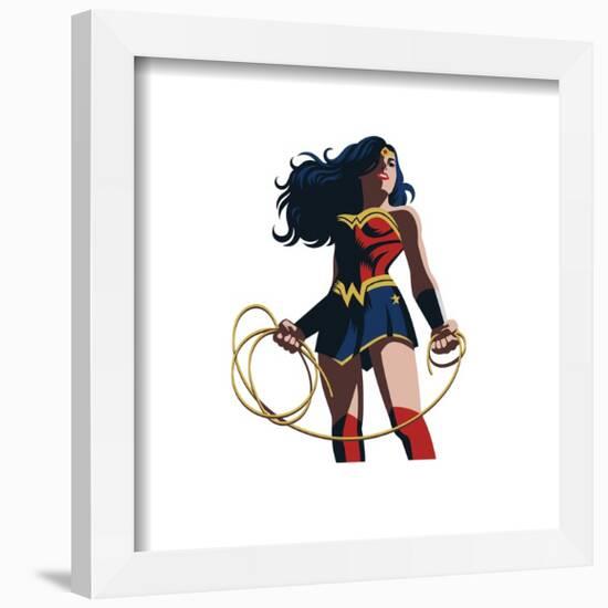 Gallery Pops DC Comics Wonder Woman - Minimalist Wonder Woman Lasso Pose Wall Art-Trends International-Framed Gallery Pops