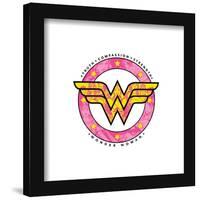 Gallery Pops DC Comics Wonder Woman - Truth Compassion Strength Comic Mosaic Icon Wall Art-Trends International-Framed Gallery Pops