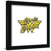 Gallery Pops DC Comics Wonder Woman - Wonder Woman Script Text Icon Wall Art-Trends International-Framed Gallery Pops