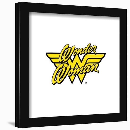 Gallery Pops DC Comics Wonder Woman - Wonder Woman Script Text Icon Wall Art-Trends International-Framed Gallery Pops