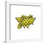 Gallery Pops DC Comics Wonder Woman - Wonder Woman Script Text Icon Wall Art-Trends International-Framed Gallery Pops