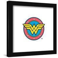 Gallery Pops DC Comics Wonder Woman - Wonder Woman Shield Icon Wall Art-Trends International-Framed Gallery Pops