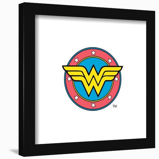 Gallery Pops DC Comics Wonder Woman - Wonder Woman Shield Icon Wall Art-Trends International-Framed Gallery Pops