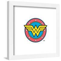 Gallery Pops DC Comics Wonder Woman - Wonder Woman Shield Icon Wall Art-Trends International-Framed Gallery Pops