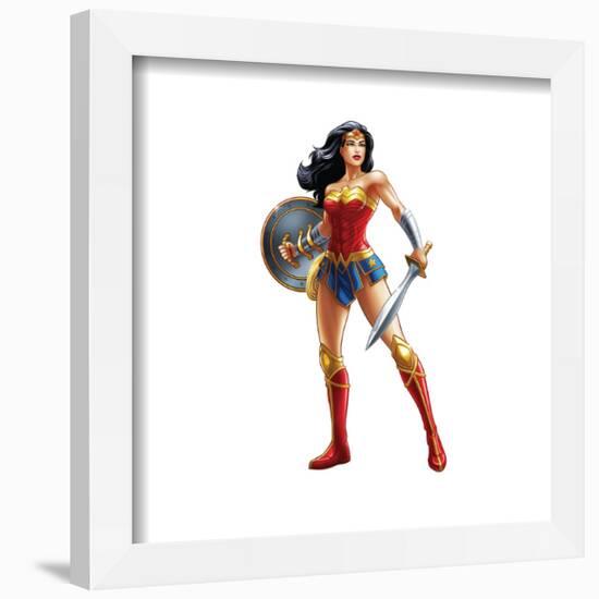 Gallery Pops DC Comics Wonder Woman - Wonder Woman With Sword and Shield Wall Art-Trends International-Framed Gallery Pops