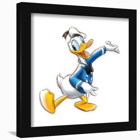 Gallery Pops Disney 100th Anniversary - Sketch Donald Duck Wall Art-Trends International-Framed Gallery Pops