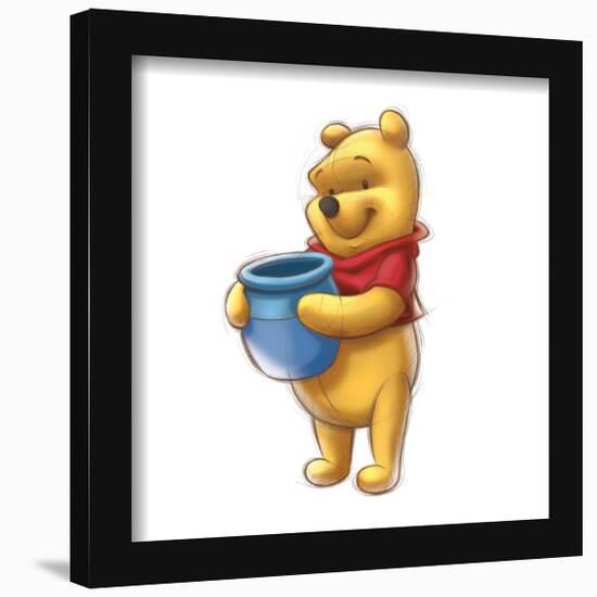 Gallery Pops Disney 100th Anniversary - Sketch Winnie The Pooh Wall Art-Trends International-Framed Gallery Pops