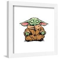 Gallery Pops Disney 100th Anniversary Star Wars - Butcher Billy Grogu Meditate Wall Art-Trends International-Framed Gallery Pops