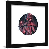 Gallery Pops Disney 100th Anniversary Star Wars - Carles Dalmau Vader Badge Wall Art-Trends International-Framed Gallery Pops