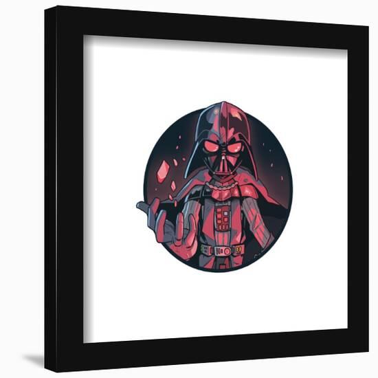 Gallery Pops Disney 100th Anniversary Star Wars - Carles Dalmau Vader Badge Wall Art-Trends International-Framed Gallery Pops