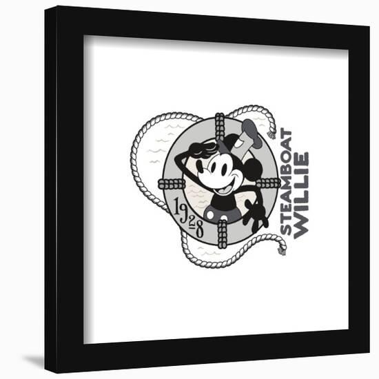 Gallery Pops Disney 100th Anniversary - Steamboat Willie Wall Art-Trends International-Framed Gallery Pops