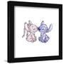 Gallery Pops Disney Lilo & Stitch - Angel and Stitch Color Sketch Wall Art-Trends International-Framed Gallery Pops