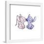 Gallery Pops Disney Lilo & Stitch - Angel and Stitch Color Sketch Wall Art-Trends International-Framed Gallery Pops