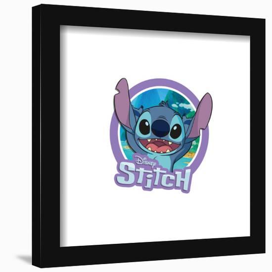 Gallery Pops Disney Lilo & Stitch - Stitch Badge Wall Art-Trends International-Framed Gallery Pops