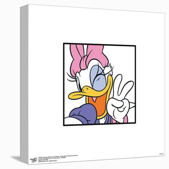 Gallery Pops Disney Mickey and Friends - Daisy Duck Expressions Peace Wall Art-Trends International-Stretched Canvas