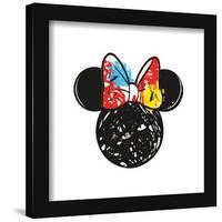 Gallery Pops Disney Mickey and Friends - Ink & Scribble Minnie Mouse Ears Wall Art-Trends International-Framed Gallery Pops