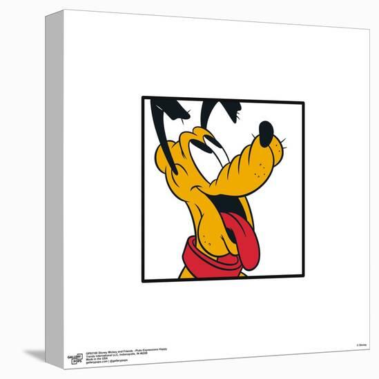 Gallery Pops Disney Mickey and Friends - Pluto Expressions Happy Wall Art-Trends International-Stretched Canvas