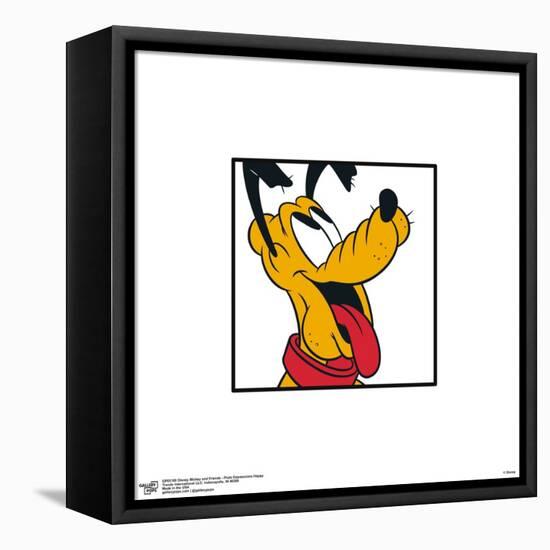 Gallery Pops Disney Mickey and Friends - Pluto Expressions Happy Wall Art-Trends International-Framed Stretched Canvas