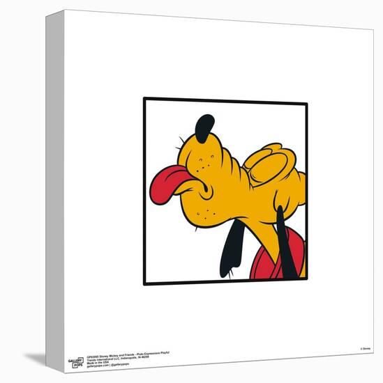 Gallery Pops Disney Mickey and Friends - Pluto Expressions Playful Wall Art-Trends International-Stretched Canvas