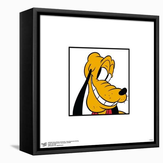 Gallery Pops Disney Mickey and Friends - Pluto Expressions Smiling Wall Art-Trends International-Framed Stretched Canvas