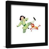 Gallery Pops Disney Mulan - Mulan and Mushu Kick Wall Art-Trends International-Framed Gallery Pops