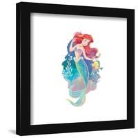 Gallery Pops Disney The Little Mermaid - Ariel and Flounder Watercolor Wall Art-Trends International-Framed Gallery Pops