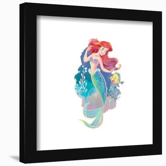 Gallery Pops Disney The Little Mermaid - Ariel and Flounder Watercolor Wall Art-Trends International-Framed Gallery Pops