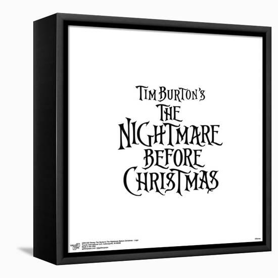 Gallery Pops Disney Tim Burton's The Nightmare Before Christmas - Logo Wall Art-Trends International-Framed Stretched Canvas